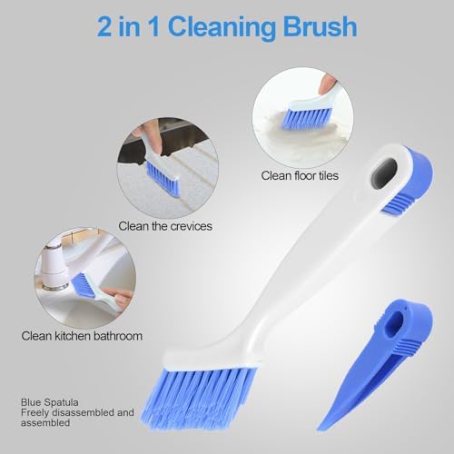 Asltw Swan Neck Cleaning Brush Set, 3 Angled Handle Scrub Brushes + 1 Crevice Brush for Window Tracks, Grout, Corners and Tight Spaces, Firm Bristles for Deep Cleaning in Kitchen and Bathroom - Image 6