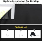 NICETOWN 100% Blackout Door Curtains No Drill Cordless Blinds - Image 2