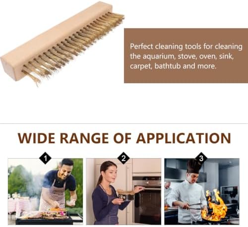 Copper Grill Brush with Wood Handle for Kitchen Sink and Stain Scrubbing - Image 6