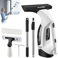 Cordless Window Vacuum Squeegee, 4000mAh Large Capacity & 30-40" Long Pole by BlumWay