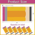 6Pcs Classroom Fluorescent Magnetic Light Covers,2x4 FT Pencil - Image 2