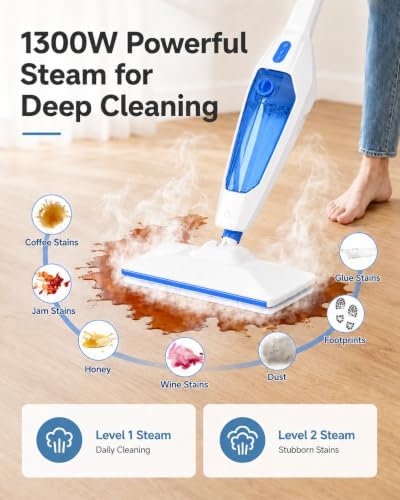 SENMO Steam Floor Mop, 14-in-1 Detachable Steam Cleaner for Home Cleaning - Image 6