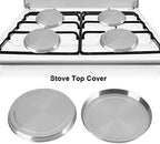 Stainless Steel Round Stove Covers Set of 4, Electric Cooktop Covers for Kitchen with 2 Pieces 8.3 Inches and 2 Pieces 6.7 Inches - Image 5
