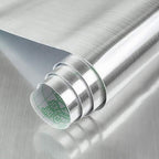 BAYYA Stainless Steel Contact Paper for Fridge Silver Metallic Wallpaper by BAYYAPeelandStickWallpaper