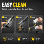 CROS Handheld Car Vacuum Portable Cordless 3 Suction Modes, 16000Pa 4-in-1 Mini Vacuum with Interchangeable Accessories for Car, Small Jobs, Keyboard and Office - Image 5