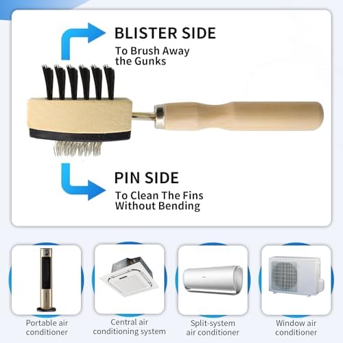 4Pcs AC Coil Cleaning Brush Set, Coil Cleaning Fin Brush for AC Unit, Air Conditioner Condenser Coil Cleaner, Evaporator Coil Cleaner, Fridge Cleaner Tool - Image 3