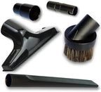 Attachments for 1.25" Vacuum Cleaner – Dust Brush, Crevice, Upholstery Tool & 2 Adapter - fits 1.5" & 1.375" Compatible with Kirby, Shark, Hoover, Oreck, Bissell, Eureka, Rainbow by ALLPARTSETC