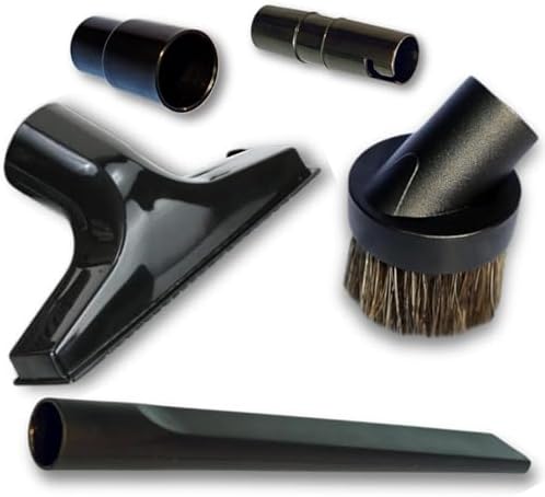 Attachments for 1.25" Vacuum Cleaner – Dust Brush, Crevice, Upholstery Tool & 2 Adapter - fits 1.5" & 1.375" Compatible with Kirby, Shark, Hoover, Oreck, Bissell, Eureka, Rainbow by ALLPARTSETC