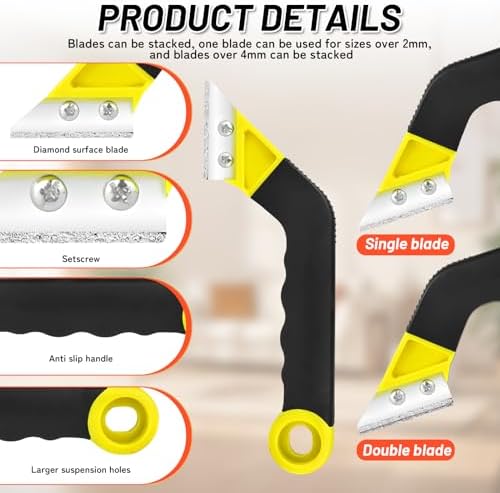 18pcs Grout Removal Tool with Upgraded Handle Removal Tool with Cleaning Brush Effortless Tile Grout Cleaner for Bathroom, Shower, Floor Repair - Image 3