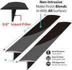 Stove Counter Gap Cover - 30 Inch Silicone Stove Gap Filler 2 Pack Black - Image 2