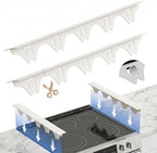 Silicone Stove Gap Covers with Stainless Steel, Oven Gap Filler Seals Gaps Between Stovetop and Counter, Stove Gap Guards Range Trim Kit, Easy to Clean Stove Gap Guard (Beige 2 Pack,25") by YUHFERA