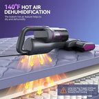 Mattress Vacuum Cleaner, 20KPa Suction, UV-C Light, 140°F Heated Air, 30000 RPM Brushroll, Ultrasonic Technology, HEPA Filter, 500W Corded Bed Vacuum for Mattress & Sofa - Image 4