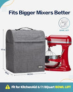 HOMEST Stand Mixer Dust Cover for KitchenAid 6/7/8 Quart Bowl Lift - Image 3