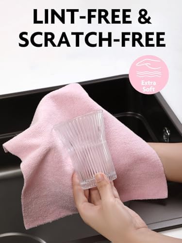 Fantasticlean Kitchen Towels Roll, 40 Sheets, 10''x 10'' (Pink, Grayish) - Image 5