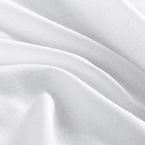 jinchan Lien Tier Curtains and Valances, 26x36, 3 Panels, Beige White - Image 5