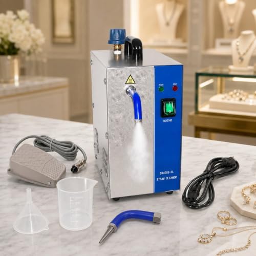Professional Jewelry Steam Cleaner Machine, High Pressure Stainless Steel Washer For Gold, Silver & Diamonds, Commercial Electric Cleaning Equipment(2L) by Unknown
