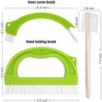 Shower Track Cleaner,Window Track Cleaning Brushes Window,Sliding Door Track Cleaning Brush, Tile Lines Brush, Kitchen Cleaning Brushes-3PACKS - Image 3