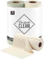 Fantasticlean Kitchen Towels Roll, 40 Sheets, 10''x 10'' (Beige, MossGreen) by Fantasticlean