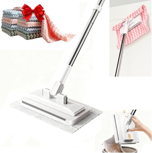 Mini-Sized Snap Mop with 10 Reusable Cloths for House Cleaning by INWEJIA
