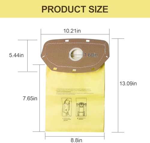 AH10232 Type CB1A Allergen Filtration Backpack Vacuum Bag Fit for Hoover Backpack Vacuum CH34006, CH93600, and CH93619(5 Pack) - Image 2