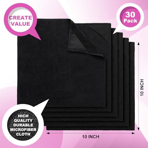 Tudomro 30 Pcs Magnetic Microfiber Cleaning Cloth, Black - Image 2