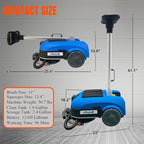 Emotor Commercial Walk Behind Floor Scrubber Machine Portable Tile Cleaning - Image 2