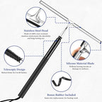 2-in-1 Window Shower Squeegee with Extension Pole for Glass Doors - Image 4