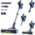 Cordless Stick Vacuum Cleaner - 45KPA Powerful Suction Vacuum with 45 Min Runtime, Detachable Battery, Anti-Tangle & 1.5L Dust Cup, 8 in 1 Vacuum Cleaner for Pet Hair, Carpet, HardFloor, Blue by ShiealCordlessVacuumCleaner