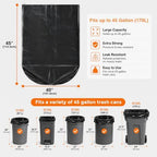 Delxo 40-45 Gallon Trash Bags, 250 Count, 40×45'' Large Black Garbage Bags - Image 3