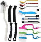 15Pcs Crevice Cleaning Brush Set Hard Bristle Scrub Brushes Tools Groove Gap Cleaning Brush for Housekeeping Bathroom Corners Window Track Kitchen Toilet Cup Faucet by SHRJ