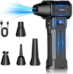Handheld 4-Gear Powerful Electric Air Blower Dust Blower, 120000RPM Fast Charge Cordless Compressed Air Duster Cleaner Widely Used for Indoor Outdoor Vehicle Electronic Cleaning by Unknown