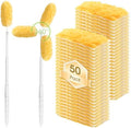 50 Pack Duster Refill Compatible with 1 Extendable Handle, 360 Heavy Duty Duster Kit with 1 Handle, Multi-Surface Disposable Dusters Refills for Cleaning Corner, Furniture, Car, Blinds by Hyphen-X