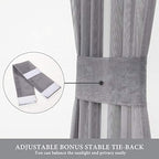 MIULEE Dark Grey 25 x 40 Inches Sidelight Sheer Curtains - Image 3