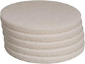 PRO SOURCE Floor Stripping Pads: 5 Pack, White Fine Polyester, 15" Diameter by PROSOURCE