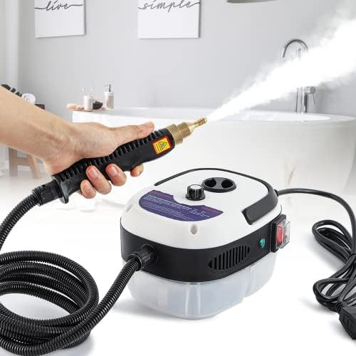 Moongiantgo High Pressure Steam Cleaner, 2500W Portable High Temp Bathroom Power Steamer Cleaning Machine For Home Use Grout Tile Kitchen Grease Car Detailing Engine (110V, White) by Moongiantgo