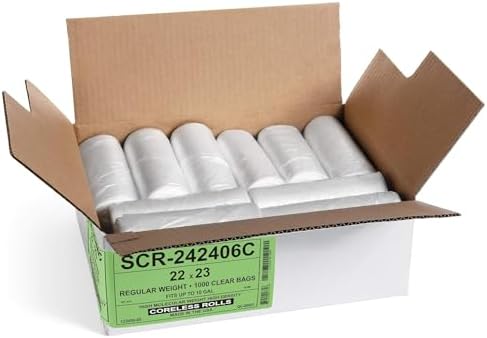 Aluf Plastics 10 Gallon Trash Bags - (COMMERCIAL 1000 PACK) - Source Reduction Series Value High Density 6 MICRON gauge - Intended for Home, Office, Bathroom, Paper, Styrofoam - Image 2