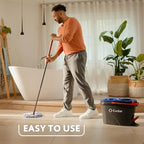 O-Cedar RinseClean Spin Mop & Bucket System + 1 Extra Mop Head | Clean with Clean Water | Removes 99% of Bacteria - Image 6