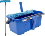 Window Cleaning Kit with 3 Gallon Bucket, 14" Window Squeegee and Scrubber with Long Handle, Professional Window Washing Equipment Cleaner Tool Streak-Free for Home, RV, Commercial Use by APEXMULI
