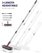 3 in 1 Floor Scrub Brush with Long Handle, Deck Brush with Squeegee - Image 6
