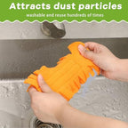 12 Pcs Reusable Duster Refills Washable Pads, Orange - Image 5