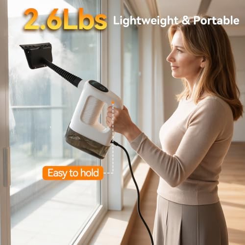 Handheld Steam Cleaner Portable Pressurized Steamer for Cleaning-15 PCS Accessories 15S Fast Heating 400ML Capacity Multi-Surface Deep Cleaning for Home, Kitchen, Car, Bathroom, Sofa, Floor, Window - Image 3