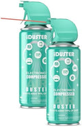 Compressed Canned Air Duster for Computer - iDuster Disposable Electronic Keyboard Cleaner for Cleaning Duster, 2PCS(3.5oz) by iDuster