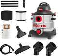 Shop-Vac 5989400 8 Gallon 6.0 Peak HP Wet/Dry Vacuum + 1-1/4" Round Brush 2 Pack… by Shop-Vac