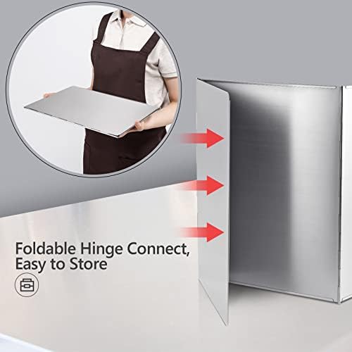 3 Sided Oil Splatter Guard, Upgrade Stainless Steel Anti Splatter Shield for Stove Top Cooktop, Yhuitek Foldable Grease Splatter Screen Oil Barrier, 11.7" x 14.7" (H) - Image 5