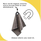 Remooble 4 Pack Magnetic Microfiber Cleaning Cloth Dry Erasers for Whiteboards - Towel Hangs on Metal Edged White Boards, Glassboards, and Blackboards Washable - 10'' X 10'' - Image 3
