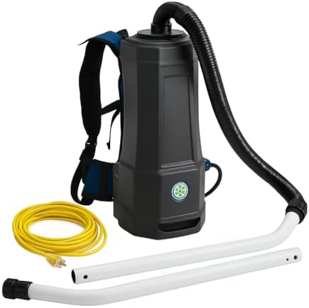 Commercial Backpack Vacuum, 6 Qt Capacity, HEPA Filter, 8-Piece Tool Kit, 9.5 lbs by GLOWNARY