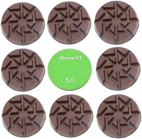 Diamond Polishing Pucks for Floor Grinding Machine, 3 Inch Resin Bond Discs for Concrete, Terrazzo, Marble, Granite, 50#, 9PCS by StoneDT