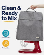 HOMEST Stand Mixer Dust Cover for KitchenAid 6/7/8 Quart Bowl Lift - Image 2