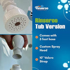Rinseroo Slip-On Bathtub Faucet Sprayer Attachment, 5 Foot Hose - Image 6