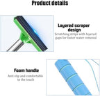 Bittwee 2PCS Car Side Mirror Squeegee, Retractable Auto Rearview Mirror Wiper, All-Purpose Window Squeegee for Cleaning Shower Glass Door, Vehicle Accessories Universal Fit（Green/Blue） - Image 3